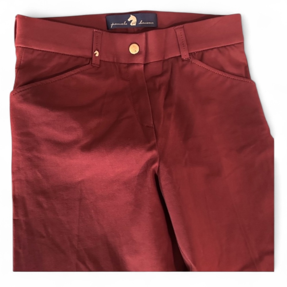 🔥 NWOT PAMELA HENAON Burgundy Women's Trousers - Fall transition - size 6 - Picture 4 of 6